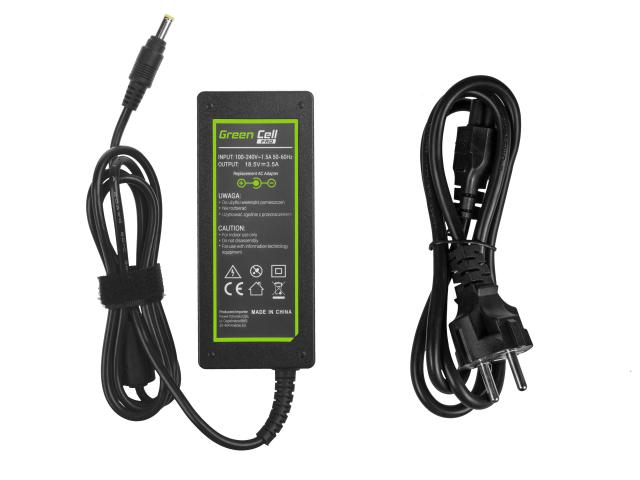 Green Cell PRO Charger / AC Adapter 18.5V 3.5A 65W for HP Pavilion DV2000 DV6000 DV8000 Compaq 6730b 6735b nc6120 nc6220 nx6110