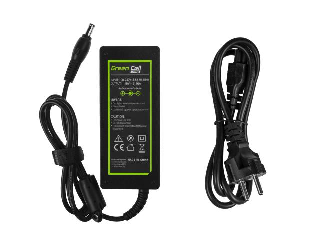 Green Cell PRO Charger / AC Adapter 19V 3.16A 60W for Samsung R519 R719 RV510 NP270E5E NP275E5E NP300E5A NP300E5E NP300E5C