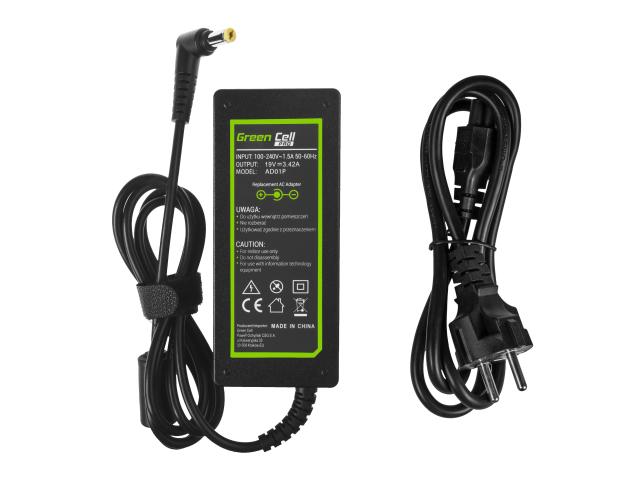 Green Cell PRO Charger / AC Adapter 19V 3.42A 65W for Acer Aspire 5741G 5742 5742G E1-521 E1-531 E1-531G E1-570 E1-571 E1-571G