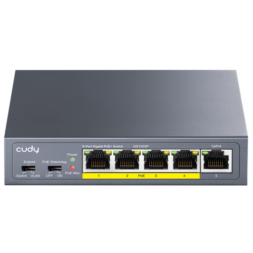 Switch Cudy GS1005P, 4 porturi, PoE+