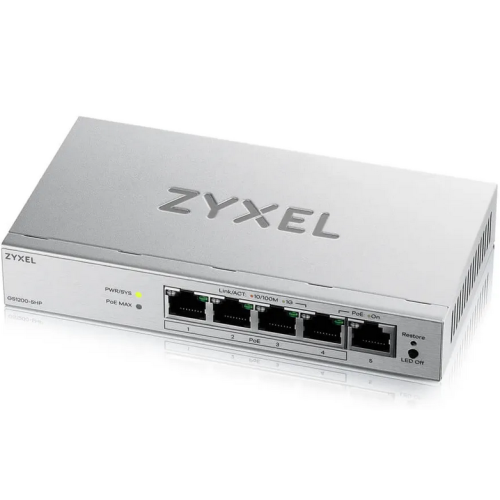 Zyxel GS1200-5HPV3 5-Port Gigabit PoE+ web/smart managed