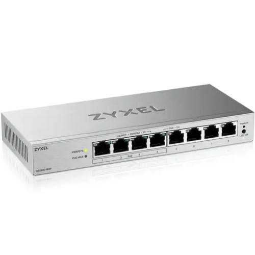 Zyxel GS1200-8HPV3 8-Port Gigabit PoE+ web/smart managed