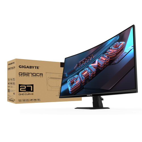 Monitor LED Curbat Gigabyte GS27QCA, 27 inch, 2560 x 1440, 1 ms, Black