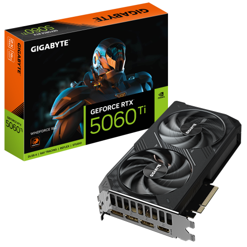 Placa video Gigabyte nVidia GeForce RTX 5060 Ti WINDFORCE 16GB, GDDR7, 128 bit