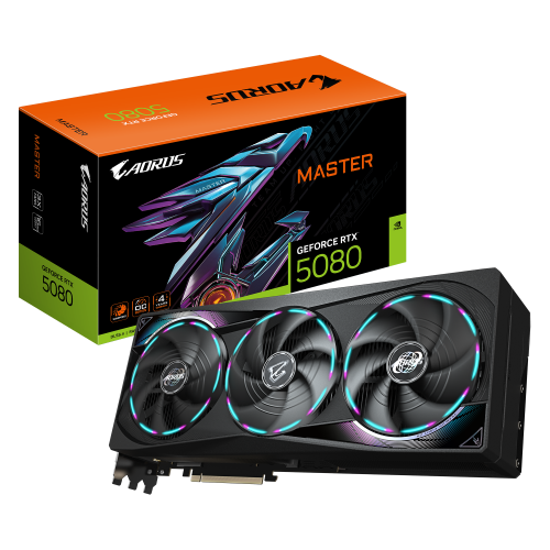 Placa video Gigabyte nVidia GeForce RTX 5080 AORUS MASTER 16 GB, GDDR7, 256 bit