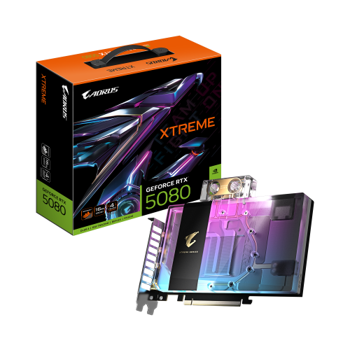 Placa video Gigabyte nVidia GeForce RTX 5080 AORUS XTREME WATERFORCE WB 16 GB, GDDR7, 256 bit