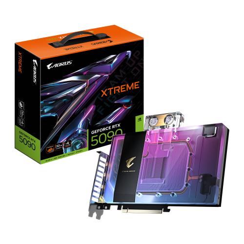 Placa video Gigabyte nVidia GeForce RTX 5090 AORUS XTREME WATERFORCE WB 32 GB, GDDR7, 512 bit