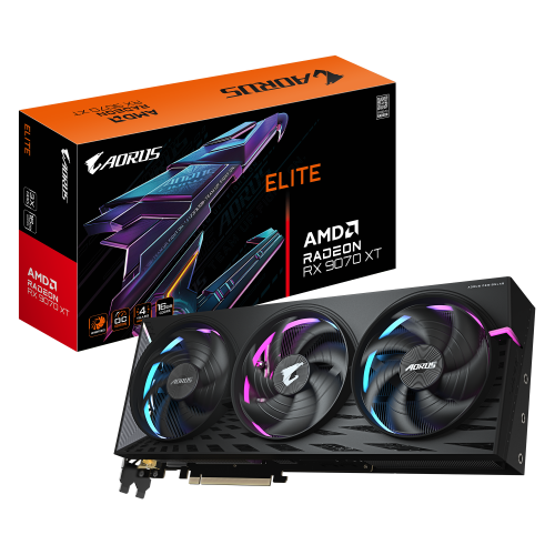 Placa video Gigabyte AMD Radeon RX 9070 XT AORUS ELITE 16 GB, GDDR6, 256 bit