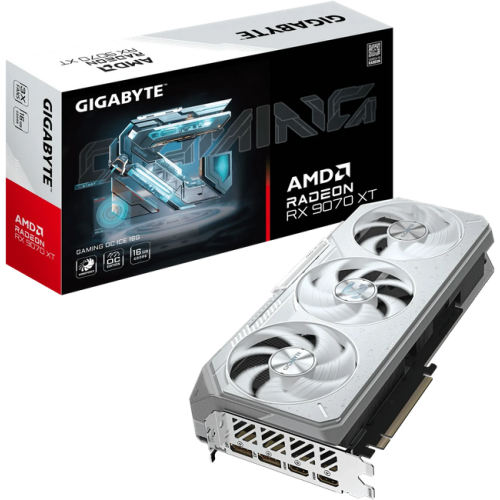 Placa video Gigabyte AMD Radeon RX 9070 XT GAMING OC ICE 16 GB, GDDR6, 256 bit