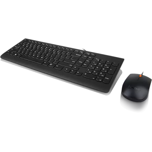 Kit Tastatura Lenovo 300, USB, Black + Mouse Optic, USB, Black