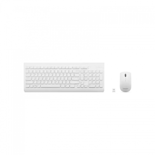 Kit Wireless Lenovo 510 - Tastatura, USB Wireless, White + Mouse Optic, USB Wireless, White