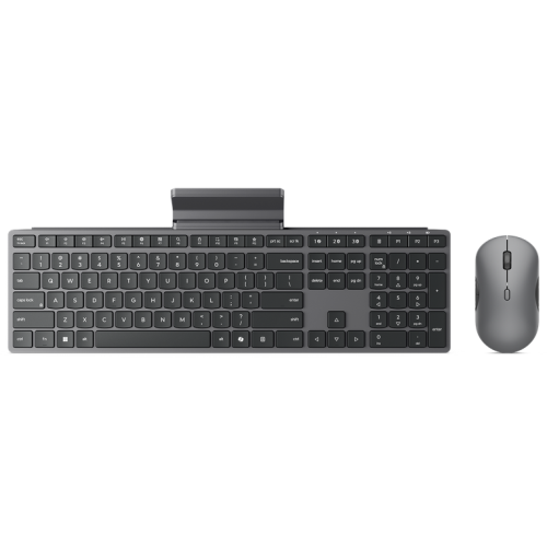 Kit Wireless Lenovo 700 Modern Multi-Device Wireless - Tastatura, USB Wireless/Bluetooth, Luna Grey + Mouse Optic, USB Wireless/Bluetooth, Luna Grey