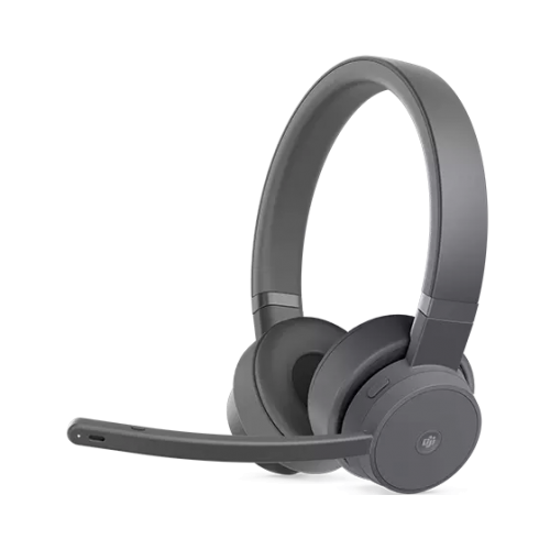 Casti cu microfon Lenovo Go Wireless ANC, Bluetooth, Storm Grey