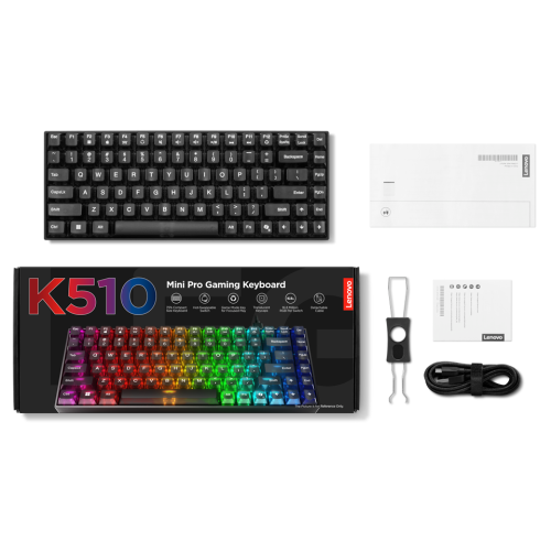 Tastatura Lenovo Legion K510 Mini Pro, RGB LED, USB-A, Black