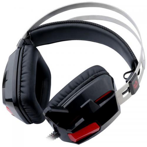 Casti cu microfon Redragon Lagopasmutus2, 3.5mm jack, Black-Red