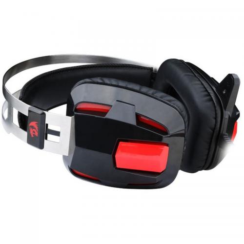 Casti cu microfon Redragon Lagopasmutus2, 3.5mm jack, Black-Red