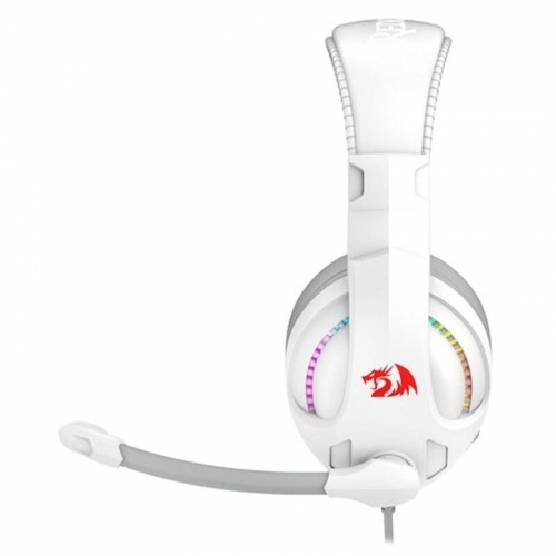 Casti cu microfon Redragon Cronus, RGB LED, 3.5mm jack/USB, White