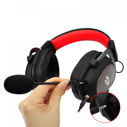 Casti cu microfon Redragon Zeus H510, USB-A/3.5mm jack, Black-Red
