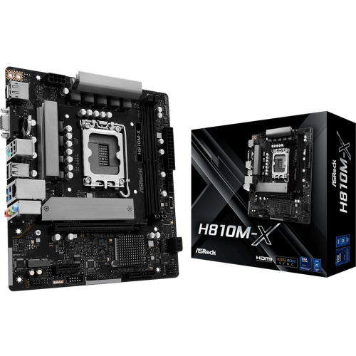 Placa de baza ASRocK H810M-X, Intel H810, Socket 1851, mATX