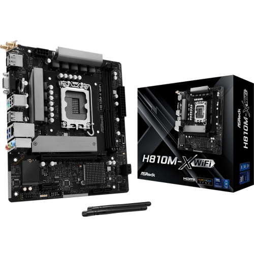 Placa de baza ASRocK H810M-X WiFi, Intel H810, Socket 1851, mATX