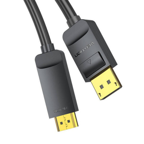 Cablu Vention HAGBH, DisplayPort male - HDMI male, 2 m, Black