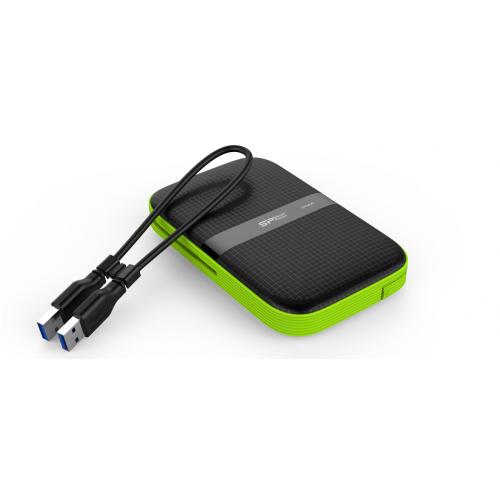 Hard Disk portabil Silicon Power Armor A60 4TB, USB 3.0, 2.5 inch, Black-Green