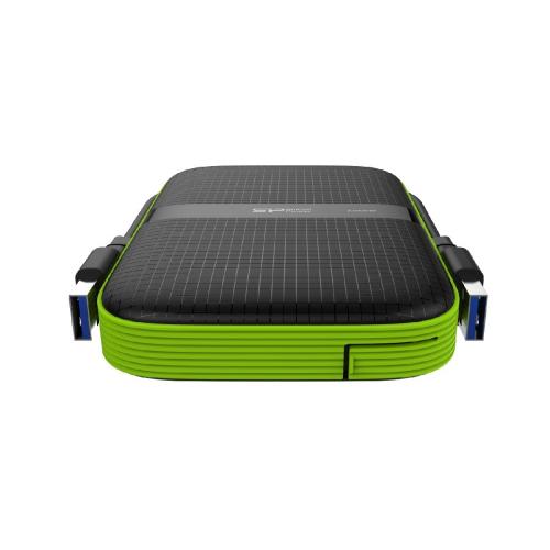 Hard Disk portabil Silicon Power Armor A60 4TB, USB 3.0, 2.5 inch, Black-Green