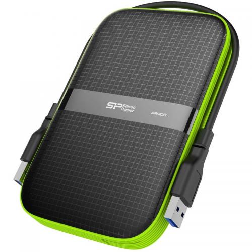 Hard Disk Portabil Silicon Power Armor A60 5TB, USB 3.0, 2.5inch, Black-Green