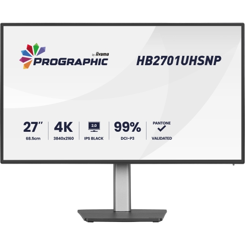Monitor LED Iiyama ProGraphic HB2701UHSNP-B1, 27 inch, 3840 x 2160 pixeli, 4 ms GTG, Black