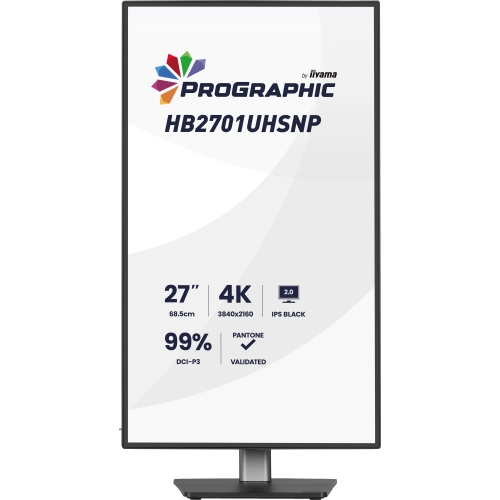 Monitor LED Iiyama ProGraphic HB2701UHSNP-B1, 27 inch, 3840 x 2160 pixeli, 4 ms GTG, Black