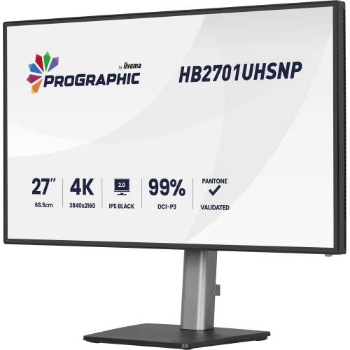 Monitor LED Iiyama ProGraphic HB2701UHSNP-B1, 27 inch, 3840 x 2160 pixeli, 4 ms GTG, Black