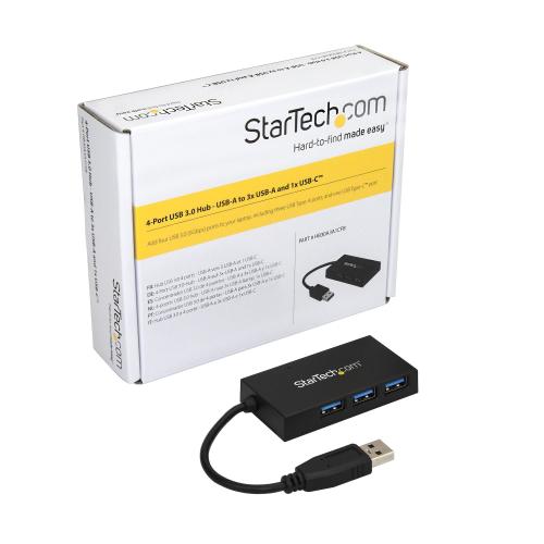 Hub USB Startech HB30A3A1CFB, 4x USB 3.2 gen 1, Black