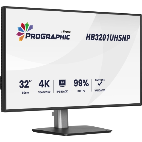 Monitor LED Iiyama ProGraphic HB3201UHSNP-B1, 31.5 inch, 3840 x 2160 pixeli, 4 ms GTG, Black