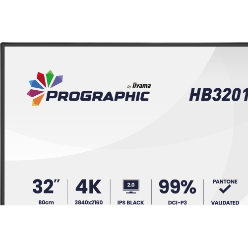 Monitor LED Iiyama ProGraphic HB3201UHSNP-B1, 31.5 inch, 3840 x 2160 pixeli, 4 ms GTG, Black