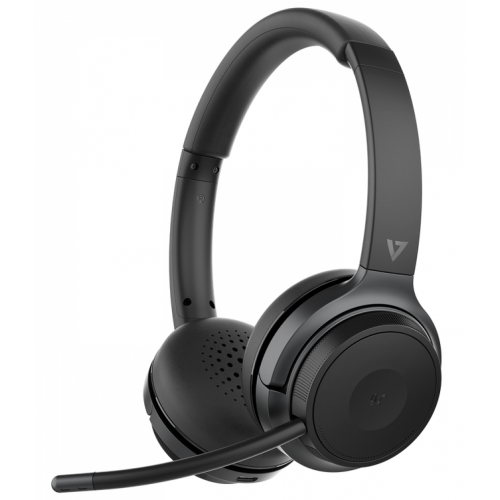Casti cu microfon V7 HB600S, Bluetooth/3.5mm jack, Black