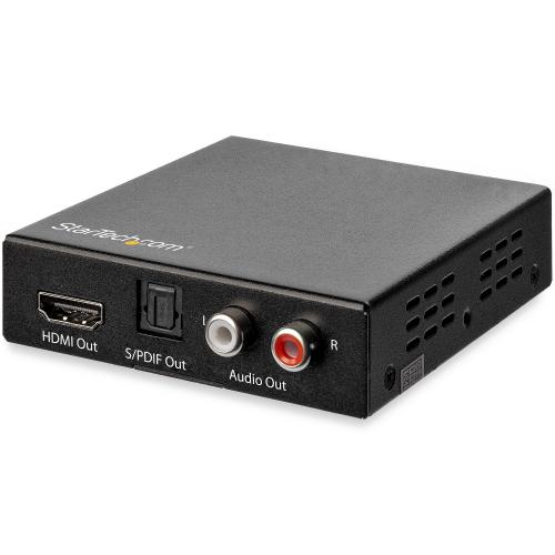 Convertor audio Staretech HD202A, HDMI - HDMI + RCA + Toslink, Black