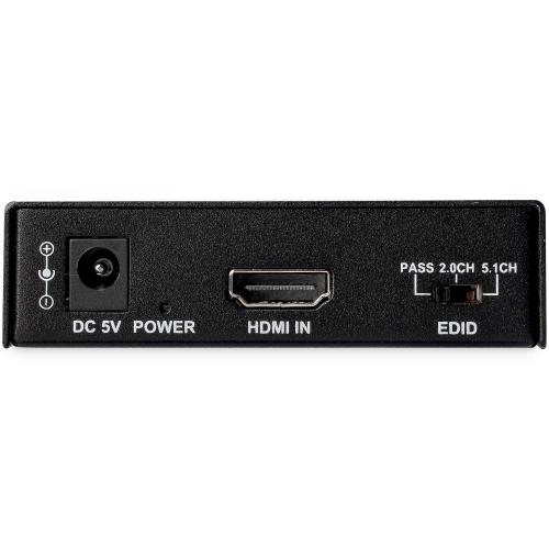 Convertor audio Staretech HD202A, HDMI - HDMI + RCA + Toslink, Black