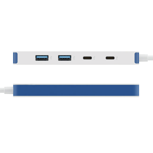 HUB USB Targus HyperDrive Flex 4, 2 x USB-C, 2 x USB 3.2 gen 1, White-Blue
