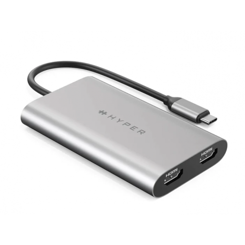 Adaptor Targus HDM1-GL, USB-C - 2x HDMI, Silver