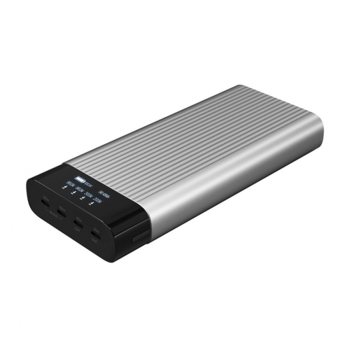 Baterie portabila Targus HJ245B, 27000 mAh, 4x USB-C, Black-Silver