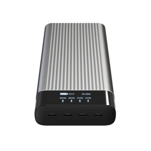Baterie portabila Targus HJ245B, 27000 mAh, 4x USB-C, Black-Silver