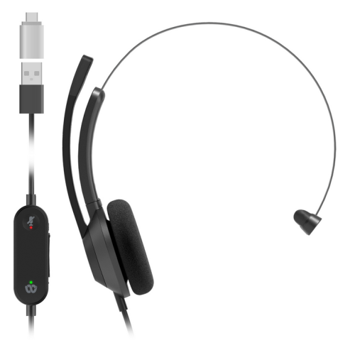 Casca cu microfon Cisco Headset 321, USB-A/USB-C, Carbon Black