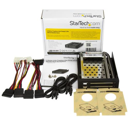 Rack SSD/HDD Startech HSB220SAT25B, SATA, Black