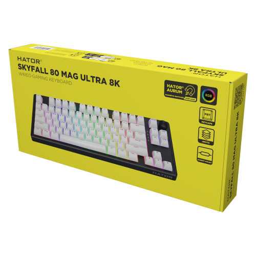 Tastatura Hator Skyfall MAG Ultra 8K 80, RGB LED, USB, Black