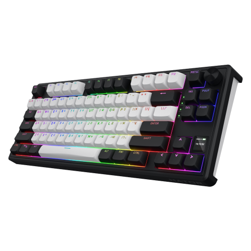 Tastatura Hator Skyfall Mag ULTIMA 8K, RGB LED, Bluetooth/USB/USB Wireless, Black-White