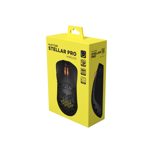 Mouse Optic Hator Stellar Pro, USB/USB Wireless/Bluetooth, Black