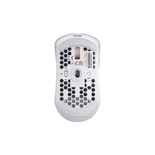 Mouse Optic Hator Stellar Pro, USB Wireless/Bluetooth/USB, White