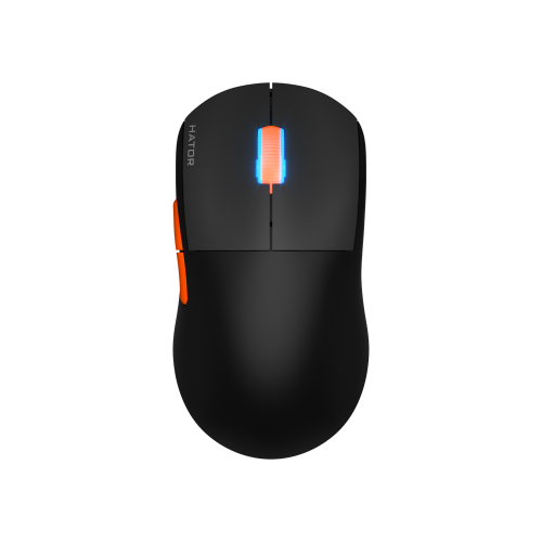Mouse Optic Hator Quasar 2 Pro, USB/USB Wireless/Bluetooth, Black-Orange