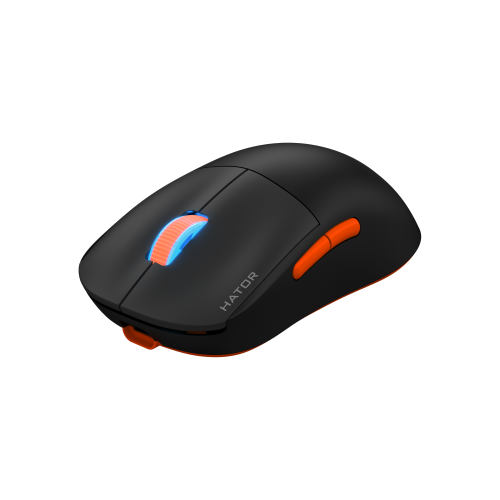 Mouse Optic Hator Quasar 2 Pro, USB/USB Wireless/Bluetooth, Black-Orange
