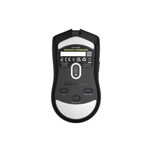 Mouse Optic Hator Pulsar 3, USB Wireless/USB/Bluetooth, Black